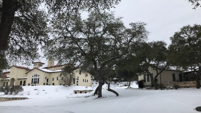 Snow Covering the Mission