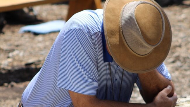 Man in Prayer at the Teocalli