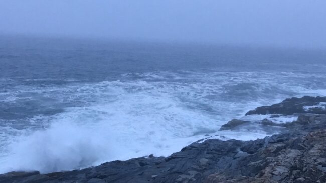 Waves Crashing on Shore