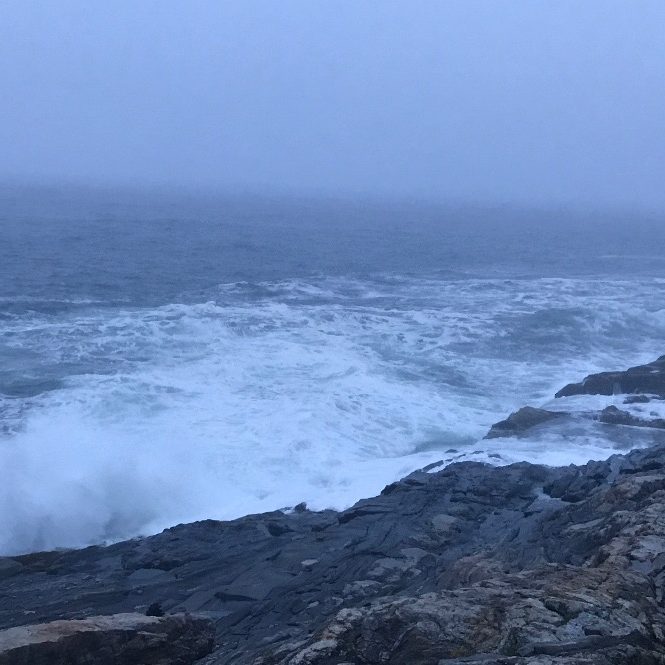 Waves Crashing on Shore