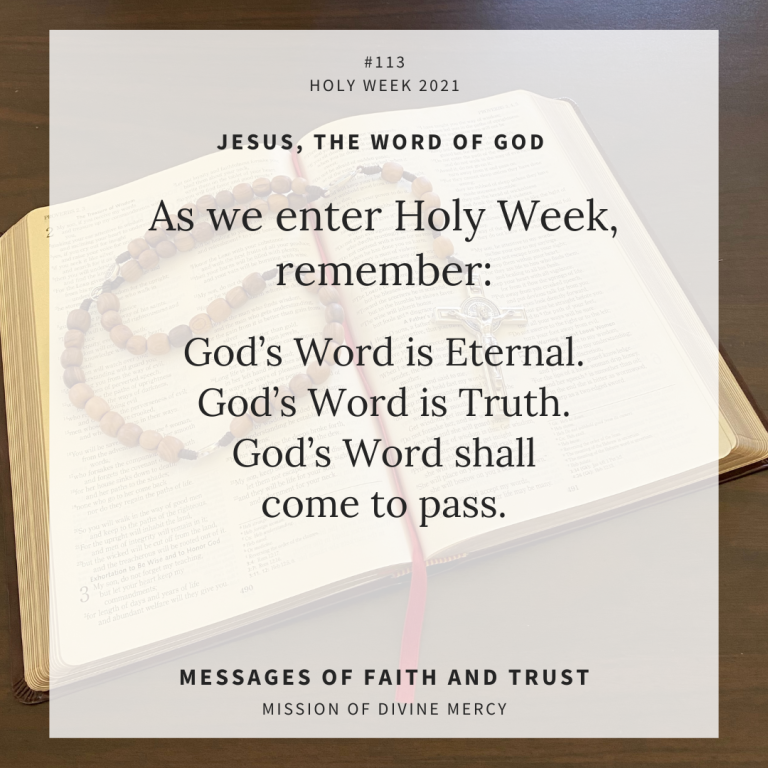 MDM Faith & Trust Messages - March 29, 2021